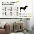 thumbnail image 4 of 31.5" Dog Crate End Table - Brown Steel Kennel with Removable Cushion & Storage Drawer for Small/Medium Dogs, 4 of 8