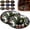 2pcs-a-23.6 in, variant on 3D Skeleton Vortex Quilted Round Halloween Rug, Deep Vortex Illusion Halloween Rug, Crystal Velvet Material with A Non-Slip Dotted Backing, Suitable for Indoor Room Decor,Style H-23.6 in