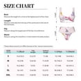 thumbnail image 5 of PAYOHTO Women's Cross Front Bikini Set with High Elasticity Soft Padding Cute Doodles Girl Musical Bathing Suit Crop Top Swimsuit, 5 of 9