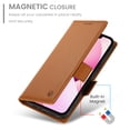 thumbnail image 4 of Allytechgroup for Apple iPhone 13 Case Wallet, Retro PU Leather Slim Fit Business Style Magnetic Closure Cards Slots RFID Blocking Phone Case for Women Men, Brown, 4 of 6
