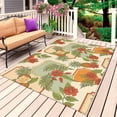 thumbnail image 4 of Outdoor Rug 3x5 ft Pineapple Outdoor Large Area Rug Non Slip Rubber Tropical Fruit Palm Leaves Front Door Mat RV Rug Camping Carpet Patio Outdoor Rugs for Backyard Balcony Deck Porch Indoor, 4 of 9