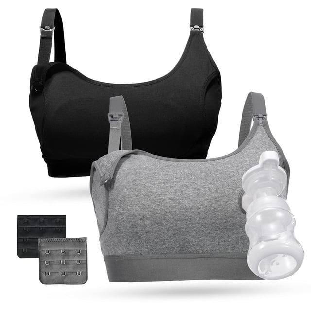 Sujetador Momcozy Pumping Bra, manos libres, 2 unidades, algodón