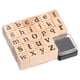 thumbnail image 1 of 1 Set de sellos de letras, sello de madera y goma, caracteres de la A a la Z, estilo 1, 1 of 6