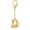 Letter D, variant on Initial Letter Keychain for Women Chunky Gold Bubble Letter Bag Charm Purse Charm Personalized Keyrings Accessories
