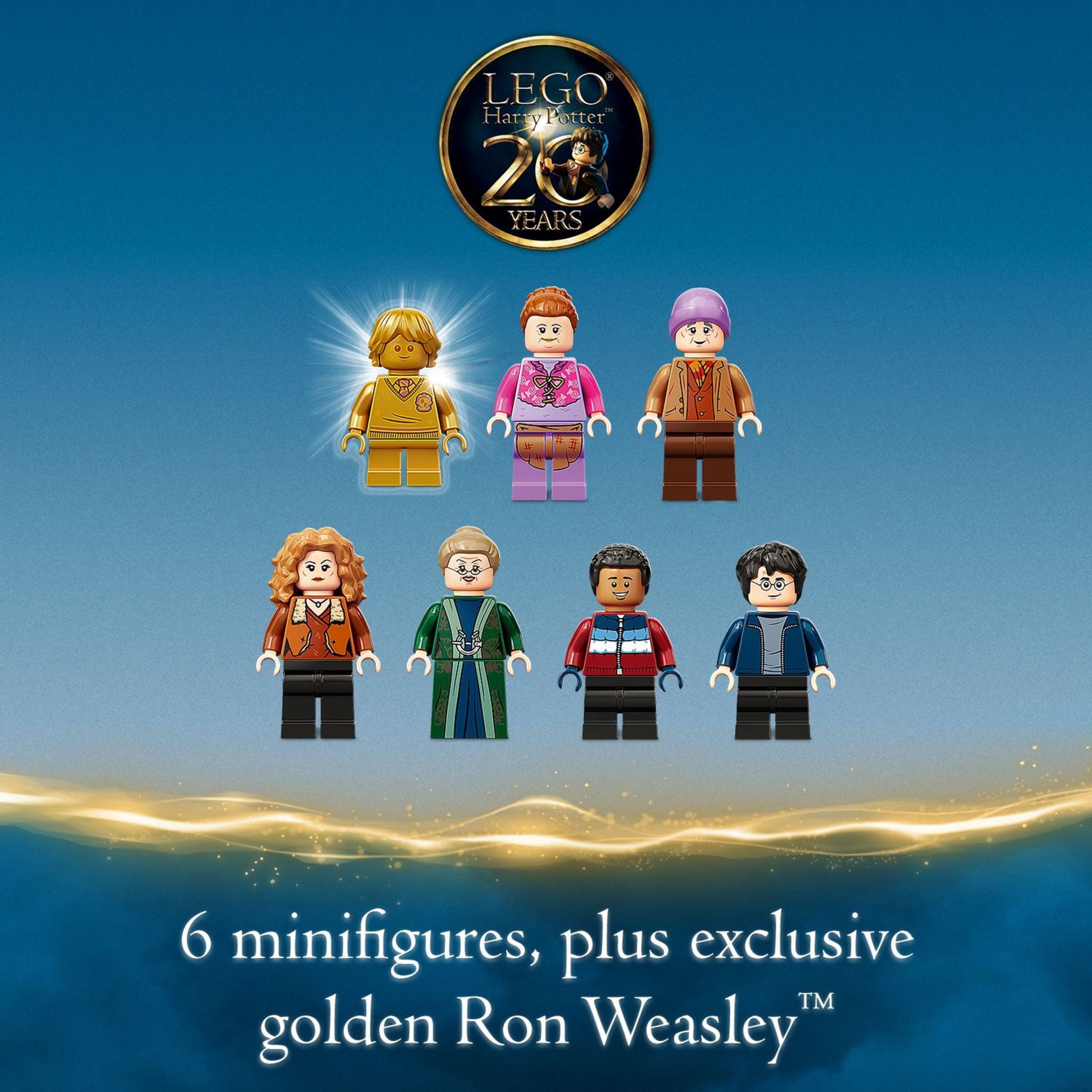 LEGO Harry Potter Hogsmeade Village Visit 76388 Building Toy for 8 Year Olds, 20th Anniversary Set with Collectible Harry Potter Figures Including Golden Ron Weasley, Birthday Gift for Idea for Kids