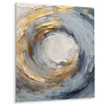 thumbnail image 2 of Designart "Vibrant Spirals in Gold and Blue IV" Abstract Spirals Metal Art Print, 2 of 5