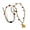 Gold, variant on Women Stylish Necklace Collarbone Chain Horse Pendant Natural Stones Long Sweater Chain Adjustable Fashion Accessory