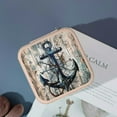 thumbnail image 4 of Autua Anchor Compass Ship Wheel Mini Jewelry Travel Case Organizer for Necklace, Ring, Earring - Compact Size, Zipper Storage Box, Friendship Day & Christmas Gifts Pink, 4 of 5