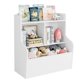 thumbnail image 1 of Yeshouse organizador de juguetes y estantería infantil de 76 cm, 3 niveles, librería de madera con amplio estante superior, ideal para dormitorios, salas de juegos o guarderías, 1 of 8