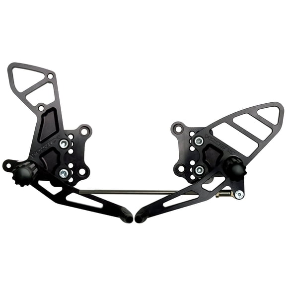 Vortex Adjustable Rearsets Black CNC Aluminum for Suzuki SV650/SV1000 Street Foot Controls (RS505K)