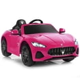thumbnail image 1 of Gymax 12V Kids Ride On Car Licensed Maserati GranCabrio w/Remote Control & Music Pink, 1 of 10