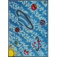 thumbnail image 1 of Ladole Rugs Colorful Blue Universe Space Planets Rug Mat Carpet for Kids Children Baby Little Girl Boy Bed room Small Large Long Non Slip Skid Size 3x5. 4x6, 5 x 8, 7 x 10, 9 by 12, 11 feet ft, 1 of 4