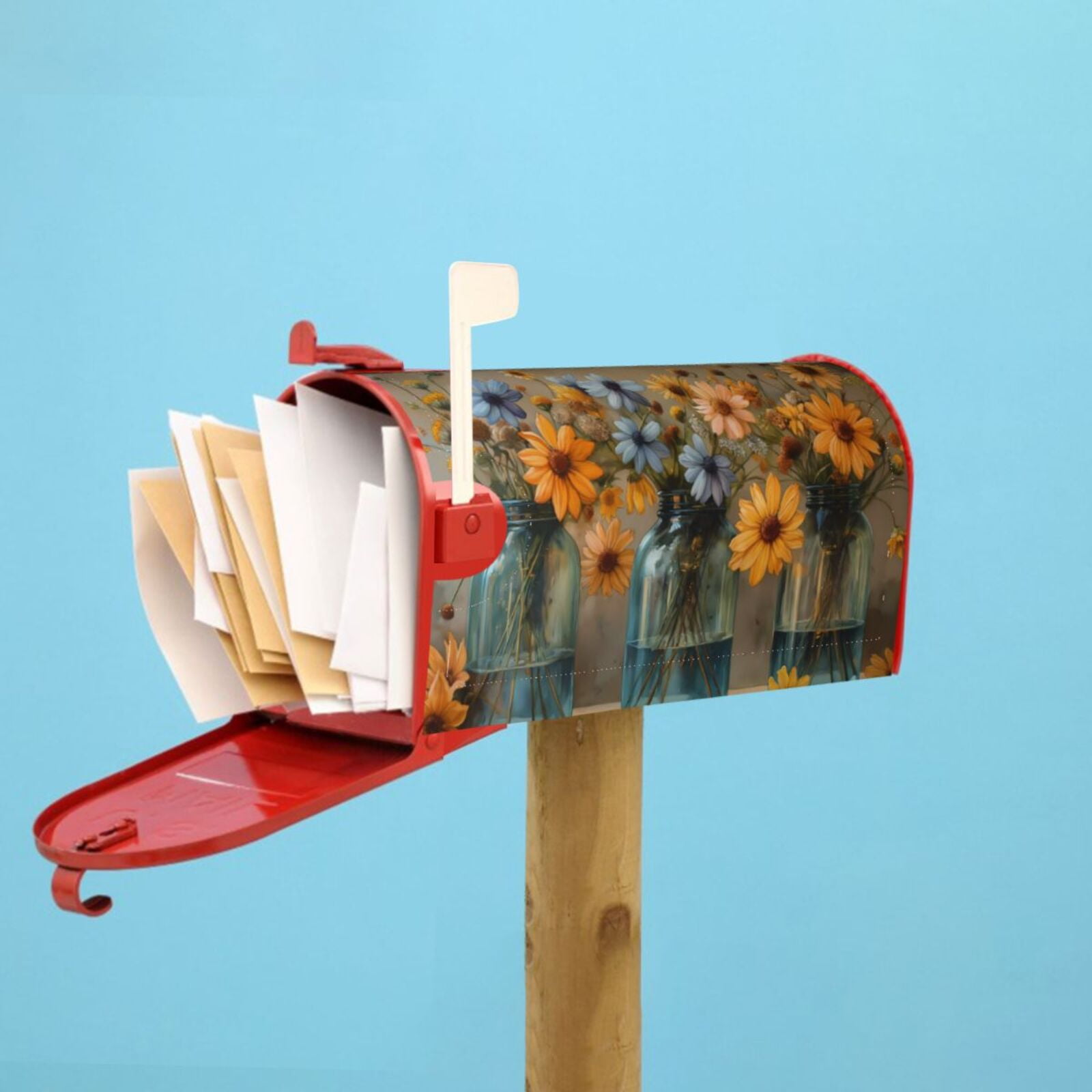 Kdxio Magnetic Mailbox Cover 21x18 in Mailbox Cover Outdoor Decoration Holiday Mailbox Covers for Home Garden Yard-21x18 in