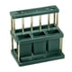 thumbnail image 2 of Organizador de estantería para utensilios de cocina | Portacuchillos multifuncional | Acero inoxidable plástico de doble capa, Blanco Verde, 25x23x16cm | Sistema de drenaje, ahorro de espacio, 2 of 9