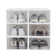 36 Pack Clear Shoe Organizer Box, BTMWAY Transparent Plastic Stackable