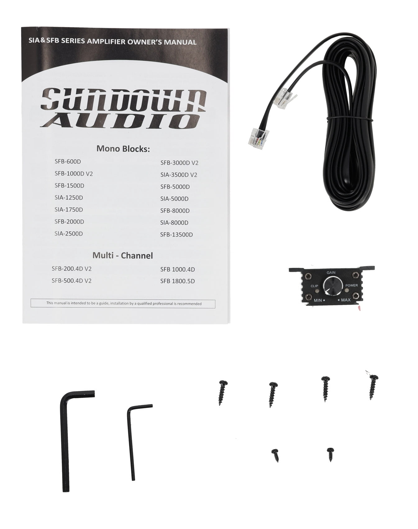 Sundown Audio SIA-5000D V2 Mono Full Range Car Amplifier 5000 Watt RMS Smart Bridge Class D with Remote Control Black