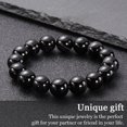 thumbnail image 4 of Cuentas de poder curativo natural, cuentas de cristal con piedras preciosas, pulseras de macramé ajustables unisex, 4 of 5
