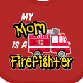 thumbnail image 4 of Inktastic My Mom is a Firefighter with Fire Truck Boys or Girls Baby Bib, 4 of 4