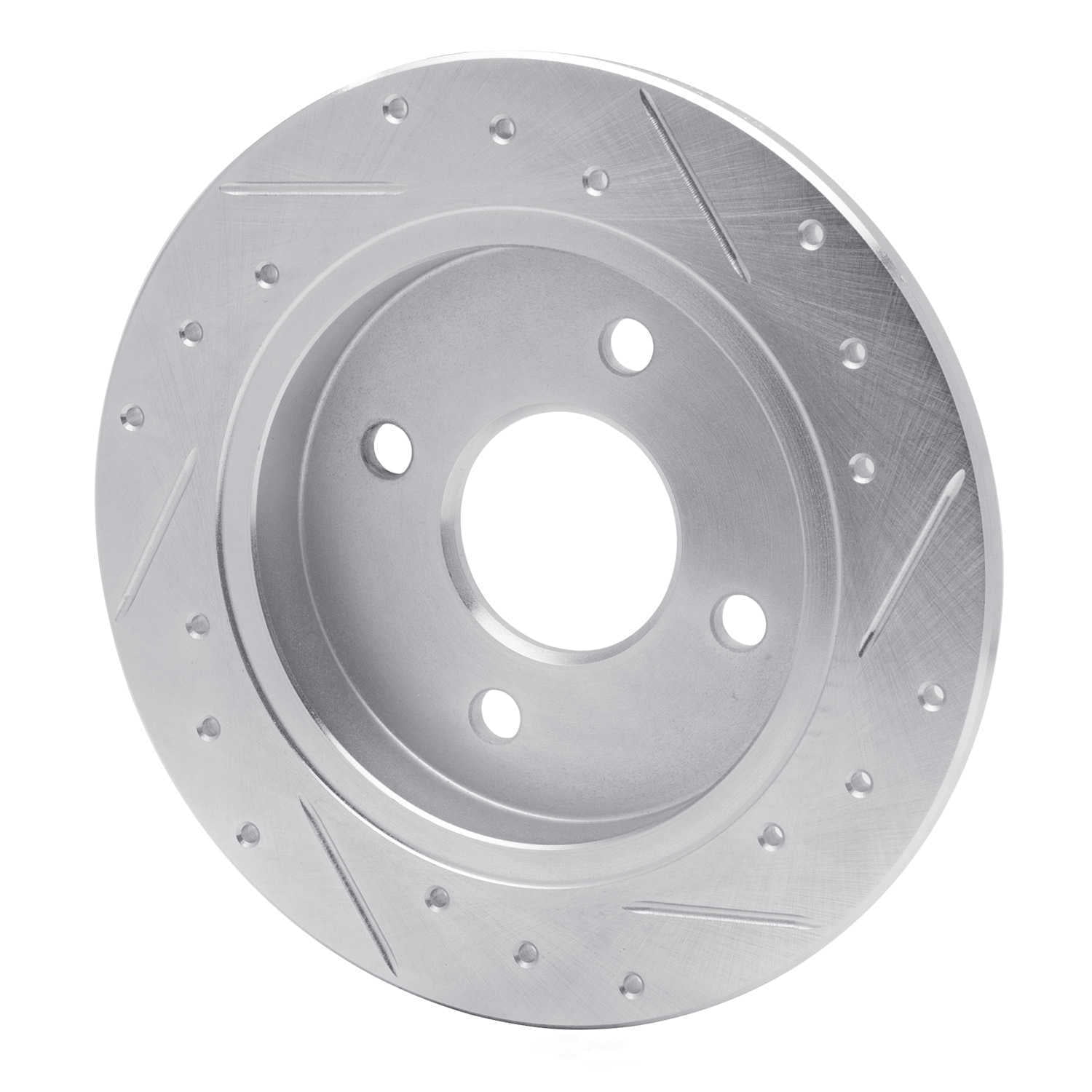 Dynamic Friction Company 631-54049L DFC Brake Rotor - Drilled And Slotted - Silver