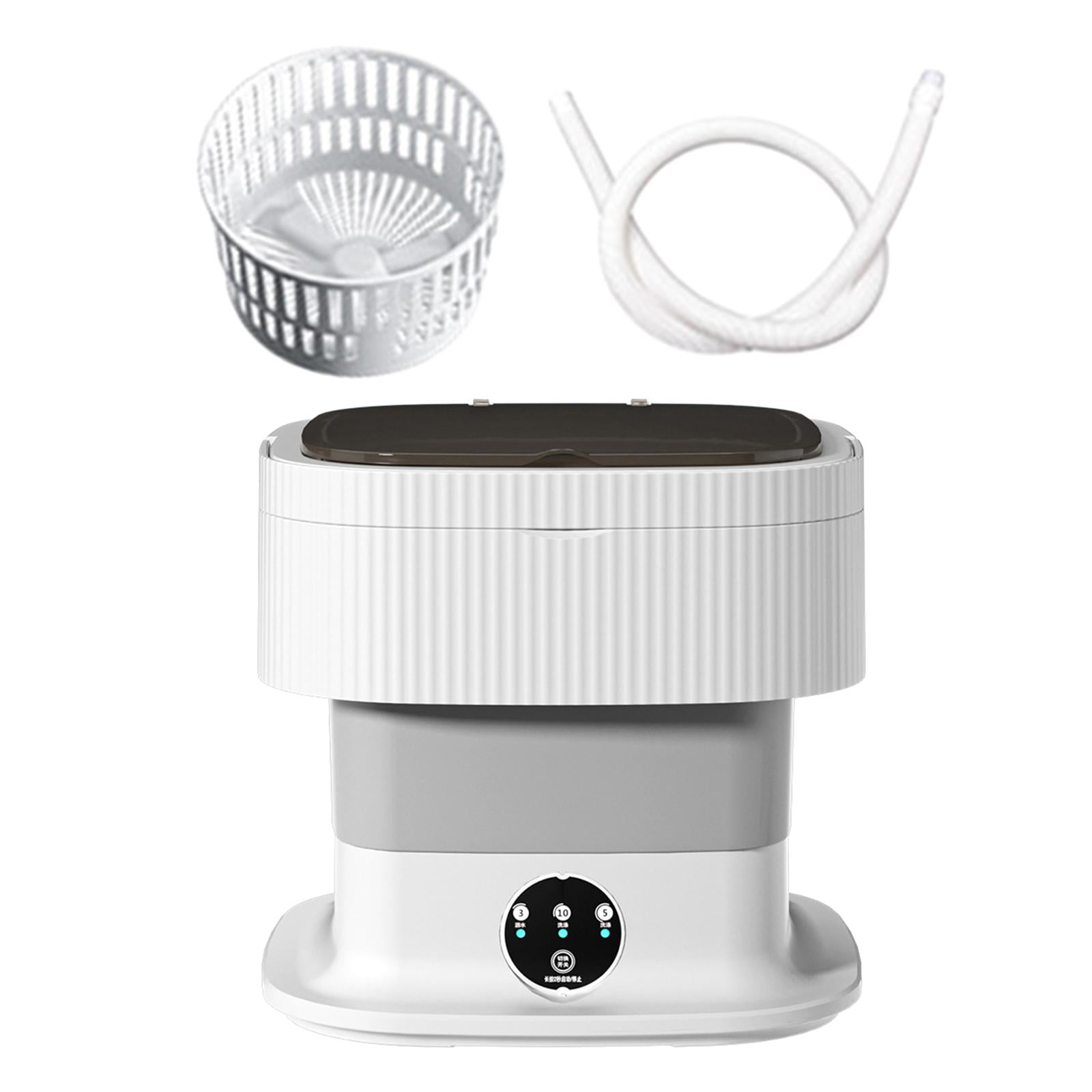 Tongina Comapct Mini Washing Saver 3 Gears Practical Socks Towel Small Clothes Washing Machine Baby Clothes Washing for Hotel Personal RV 60W Gray