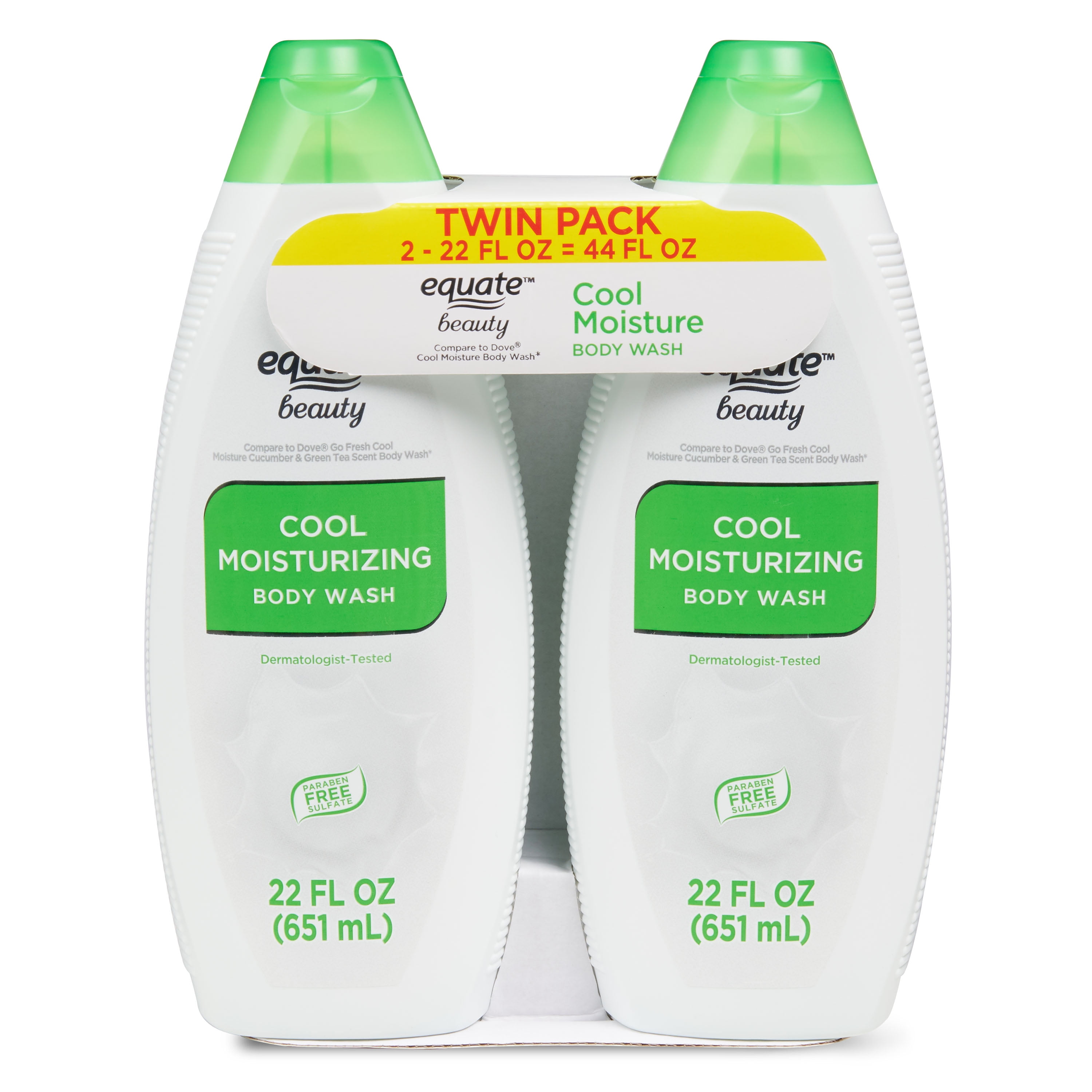 (2 Pack) Equate Beauty Cool Moisturizing Body Wash, 22 fl oz Walmart