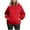 Red, variant on Fmbrln Womens Plus Size Solid Hoodie Fall Winter Fashion Long Sleeve Oversized Hooded Sweatshirts Loose Comfy Pullover Tops with Pockets Black 4XL