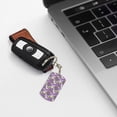 thumbnail image 6 of Goofa Violets Flowers Printed Rectangular Metal Keychain Bag Charm Floral Charm for Purse Keys Metal Keyring Gift for Women Accessories, 6 of 7