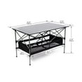 thumbnail image 3 of Set of 3, Folding Outdoor Table and Chairs Set for Indoor, Outdoor Camping, Picnics, Beach,Backyard, BBQ, Party, Patio, Black/Green 00035, 3 of 9