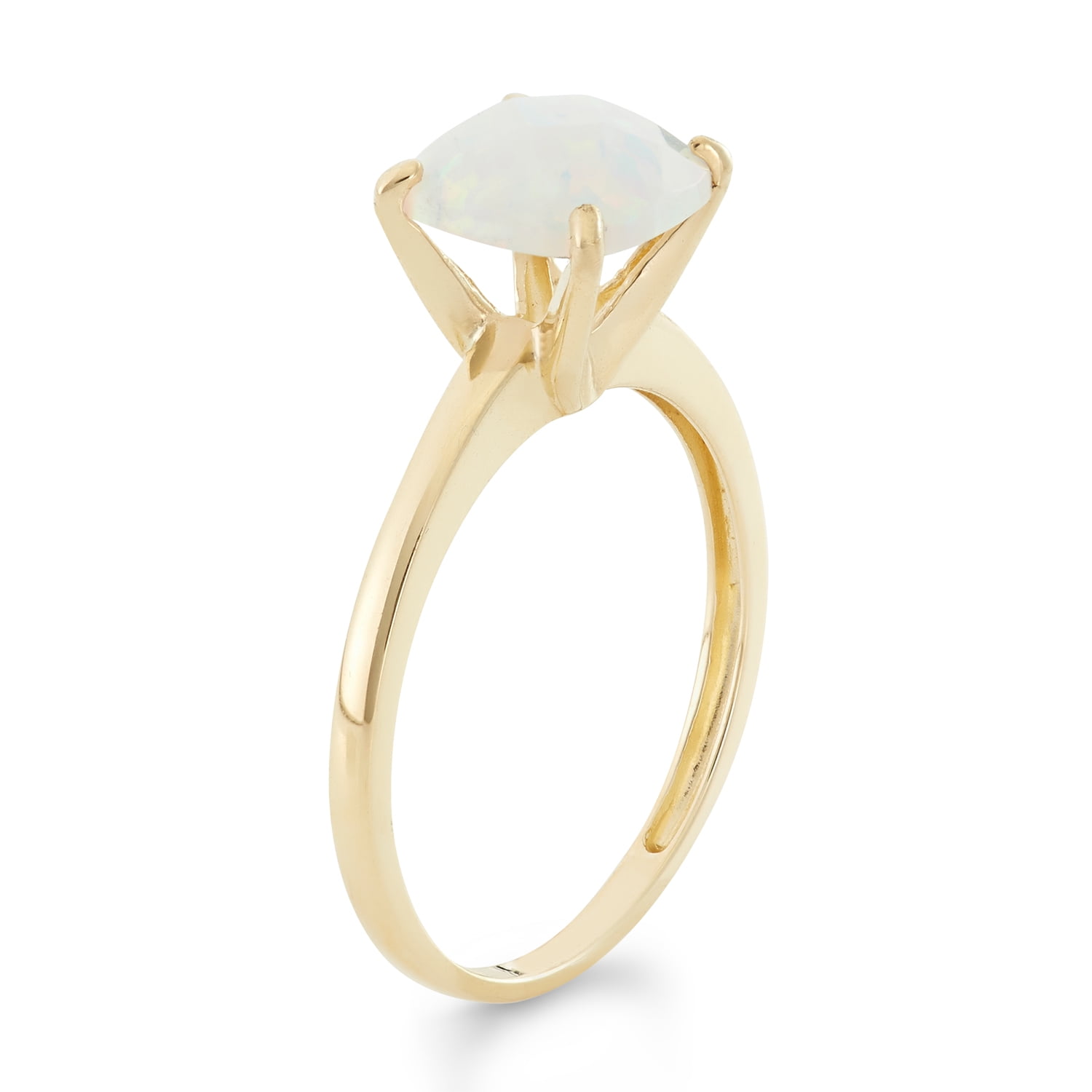 10k gold cushion cut gemstone ring