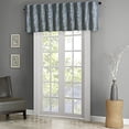 thumbnail image 1 of JLA Home INC Andora Faux Silk Embroidered Window Valance Blue 50x18, 1 of 4