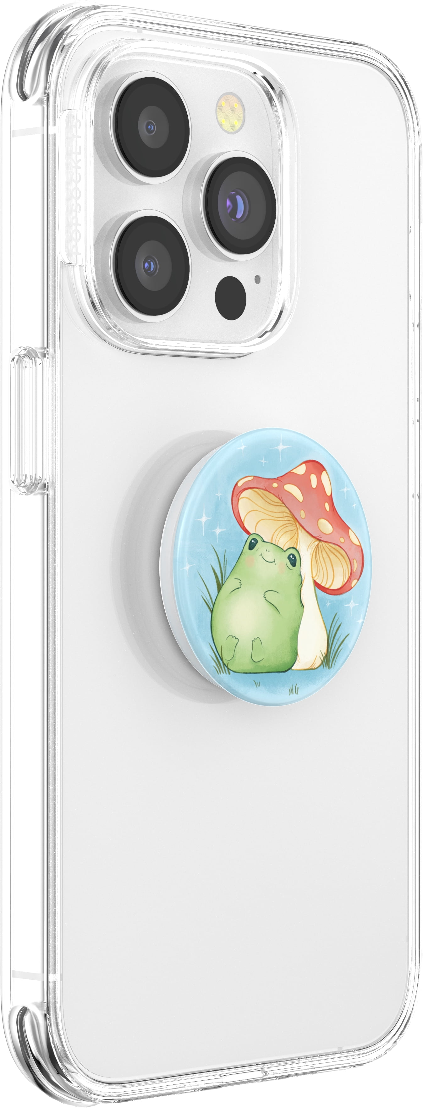 PopSockets Adhesive Phone Grip with Expandable Kickstand and swappable top- Green Sleepy Frog