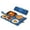 Blue, variant on Dual Zone Electric Food Warming Mat 24x15in – 6 Temperature Settings, 3H Adjustable Timer, Child Lock, Easy Clean, Portable Rollable Silicone Buffet Tray for Catering, Parties