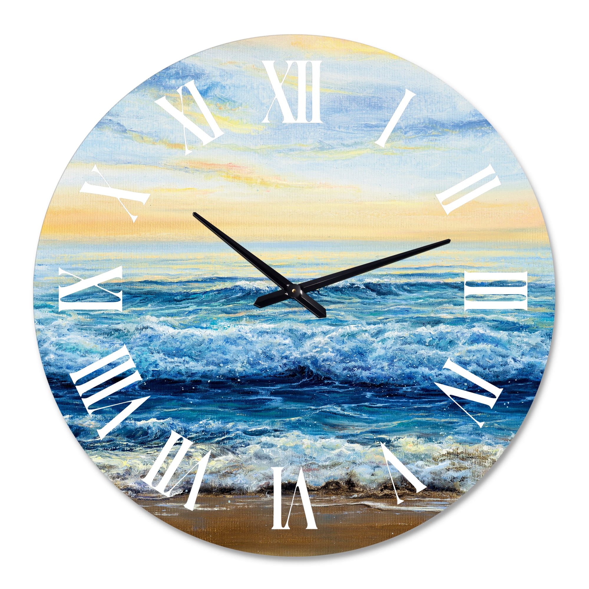 Designart 1 in Coastal Wall Clock