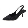 thumbnail image 1 of Sandalias de tacón alto puntiagudas para mujer, zapatos de media cabeza con espalda hueca, informales, versátiles, a la moda, Color Azul Marino, 1 of 4
