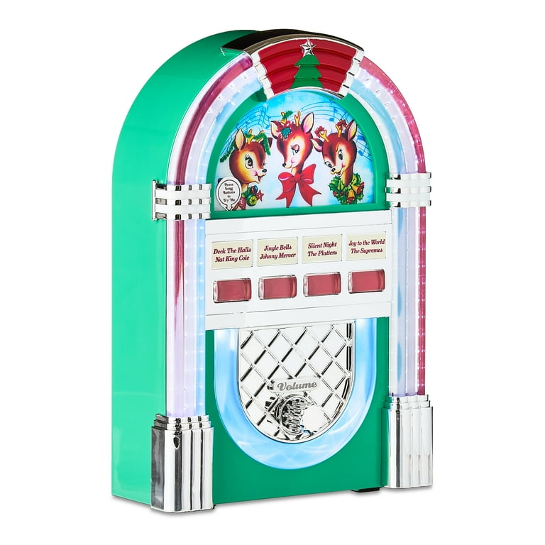 Mr. Christmas 9-inch Decorative Retro Jukebox Green - Walmart.com