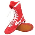 thumbnail image 4 of Boxing Shoes, Imitation Fur Training Shoes, High-top Ankle With Storage Bag For Boxing Taekwondo Red, 4 of 8