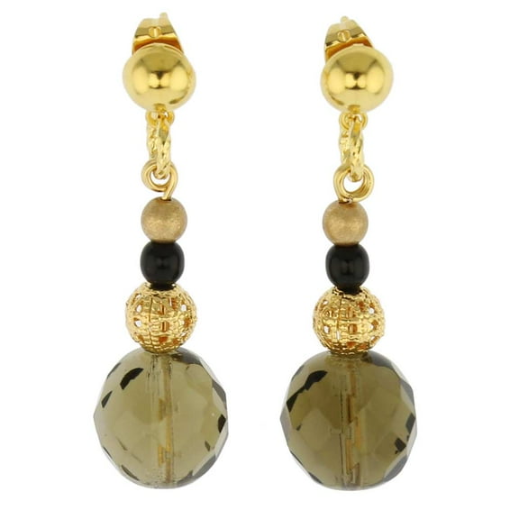 GlassOfVenice Murano Glass Notte D'Oro Earrings