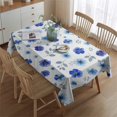 thumbnail image 2 of Pioneer Flower Floral Print Pattern Rectangle Tablecloth 60"x84", Waterproof Polyester Table Cloth, Wipeable Spillproof for Dining Camping Indoor Outdoor, 2 of 5