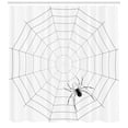 thumbnail image 3 of Ambesonne Halloween Shower Curtain, Poisonous Character Print, 69"Wx84"L, White and Black, 3 of 3