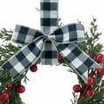thumbnail image 6 of Yucurem Mini Christmas Wreaths for Kitchen Cabinet, 10 Inch Small Christmas Hanging Artificial Garlands with Ribbon for Front Door Window Door Fireplace Decor, 6 of 7