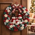 thumbnail image 2 of 3D Christmas Fabric Poke Wreath DIY Kit, Fabric Poke Art Kit for Adults, Christmas Wreath DIY No-sew Craft Kits, Classic Holiday Wreath Craft Gift for Door and Wall Home Display, 2 of 7