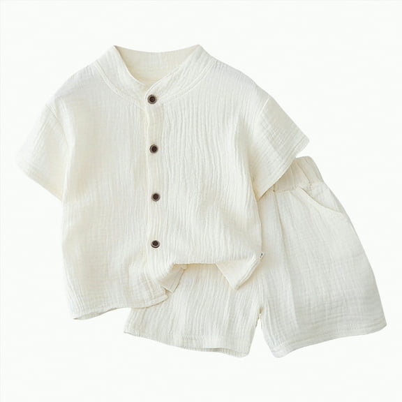 Kids Clothes Boys Toddler Pajama Set Children's Summer Cotton Elastic Printed Sleeveless Training 6M 12M 18M 24M 3T 4T Shirt and Jogger Shorts Vest Tank Tops Shorts 2-Piece