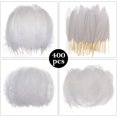 thumbnail image 7 of 400PCS White Feathers 3-7inch, 4 Styles Assorted Feathers for Wedding Halloween Costume Dream Catcher Party Decorations Supplies DIY Crafts, 7 of 7