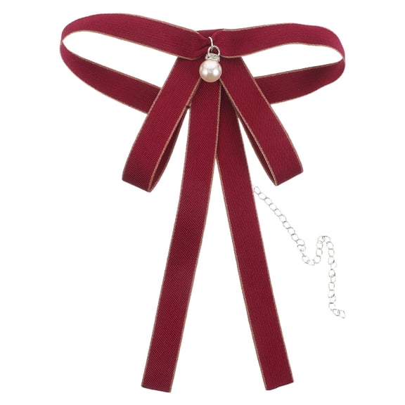 RENACLIPY Women's Red Bow Tie Set, Adjustable Pre-tied Bowknot Necktie for Daily Wear, Cosplay, Formal Events, and Parties