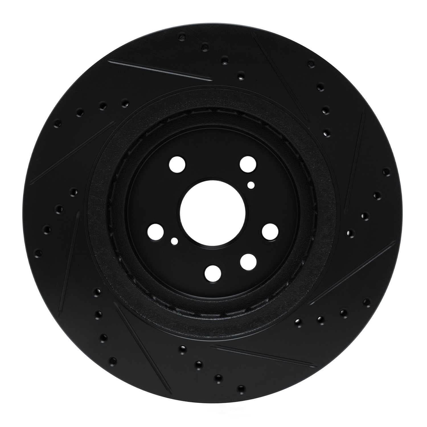 Dynamic Friction Company 633-75066L DFC Brake Rotor - Drilled And Slotted - Black