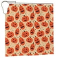 thumbnail image 2 of XMXT Waterproof Shower Curtain Liner with Iron Hooks, Beige Pumpkin Ghost Faces Shower Curtains for Bathroom Decor Accessories, 72 x 72 inches, 2 of 8