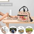 thumbnail image 6 of Pzuqiu Cute Strawberry Axolotl Lunch Bag, Thermal Insulated Adjustable Strap Lunch Tote, Large Capacity Reusable Durable Lunch Box for Kids School Picnic Travel, 6 of 7