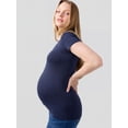 thumbnail image 3 of Ingrid & Isabel For Every Belly Women’s Maternity Fitted Scoop Tee, Sizes S-XXL, 3 of 10