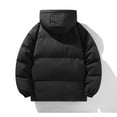 thumbnail image 2 of Men's Coat, Men's Winter Thermal Padded Coat for Cold Weather Windproof Outdoor Loose Fit Comfortable Heavy Duty Insulated Jacket ,Men's Winter Fashion,Color:Black,Size:XXL, 2 of 4