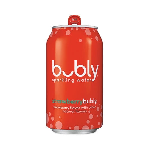Flavored Sparkling Water, Strawberry, 12 oz Can, 8 Cans/Pack, 3 Packs